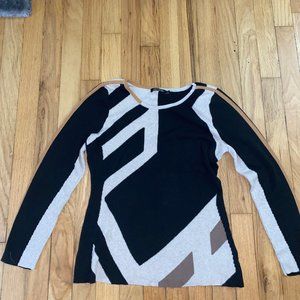 Nic & Zoe Abstract Sweater Top